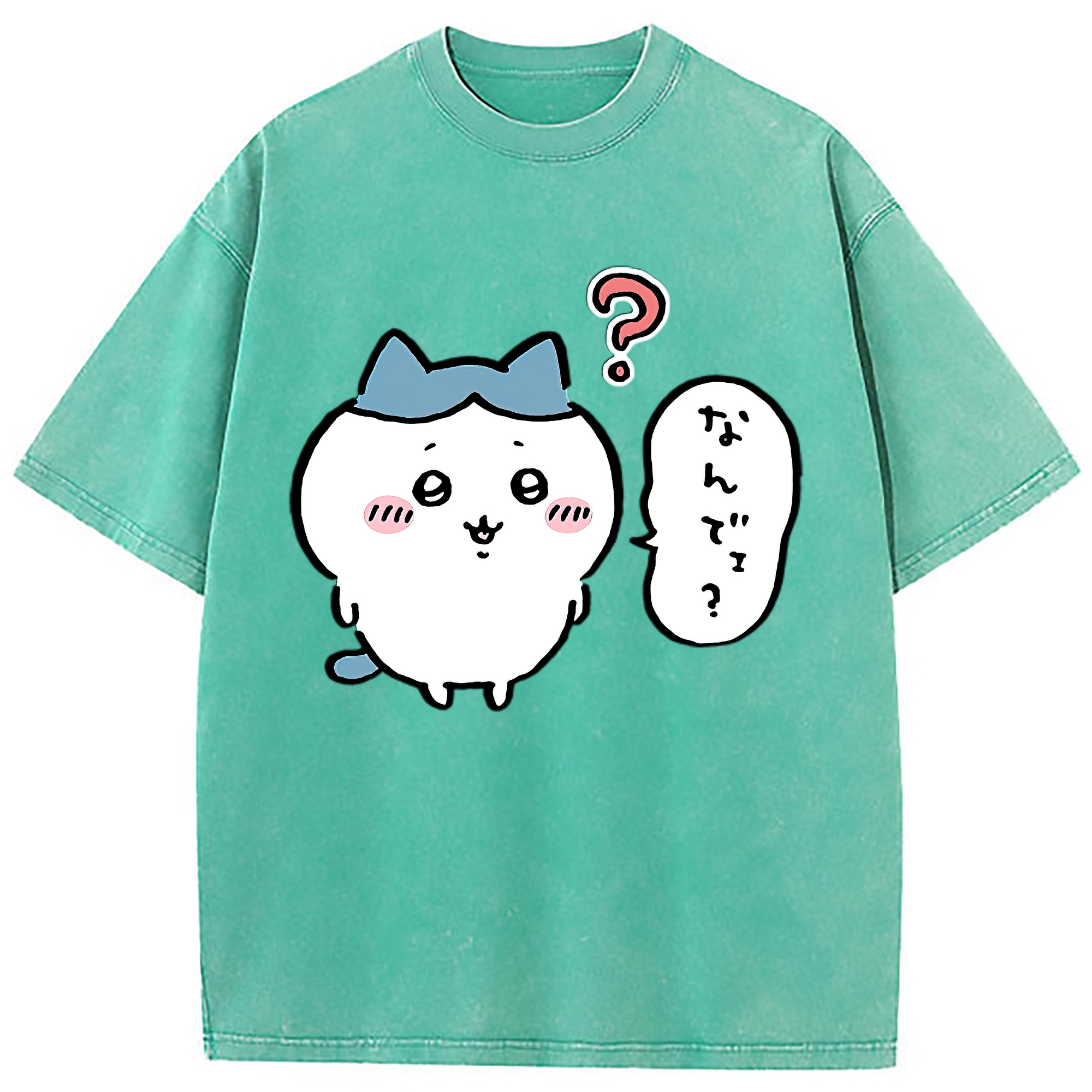 （画像用） ちいかわ ハチワレ Chii-kawa hachiware 綿100% ヴィンテージ風 半袖Tシャツ（フロントプリント）